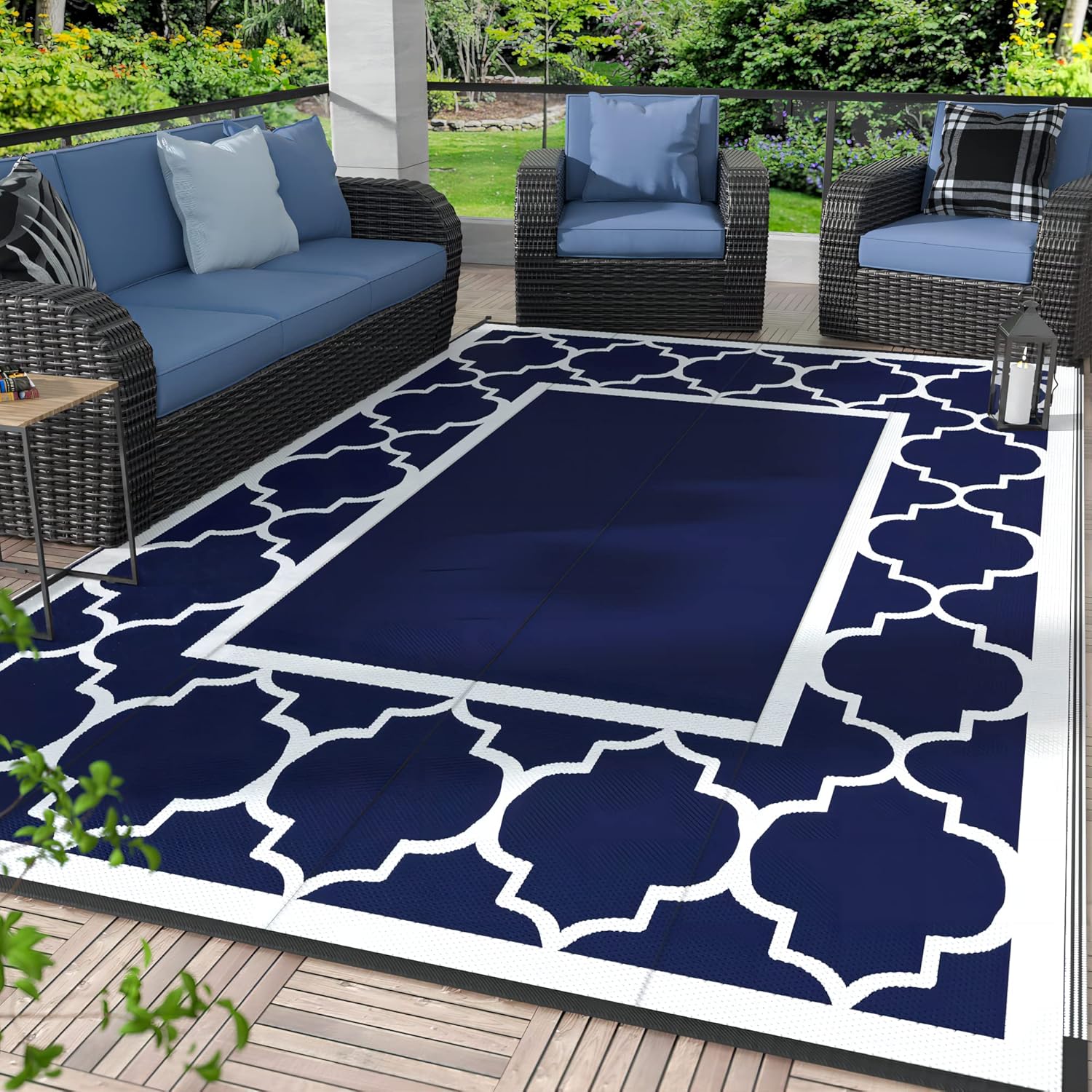Outdoor Camping Rugs 8X10 - 8x10 Waterproof Outdoor Rug - Reversible