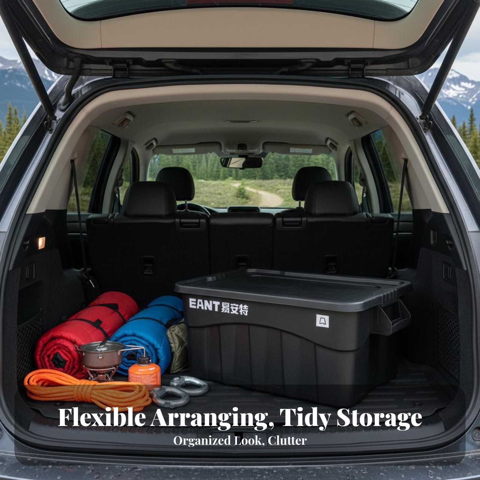 Outdoor Camping Meals - Stackable Utility Box with Table Lid
