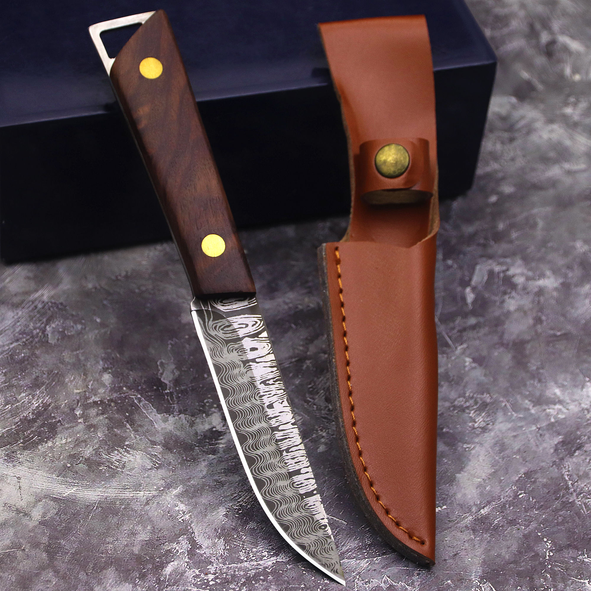 Outdoor Camping Usa - WPKOPYA USA 420C steel (Damascus pattern)