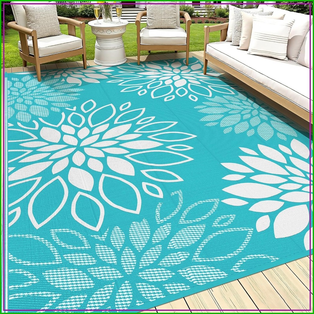 Outdoor Camping Rugs 8X10 - Waterproof Outdoor Rug 8x10 for Patios,
