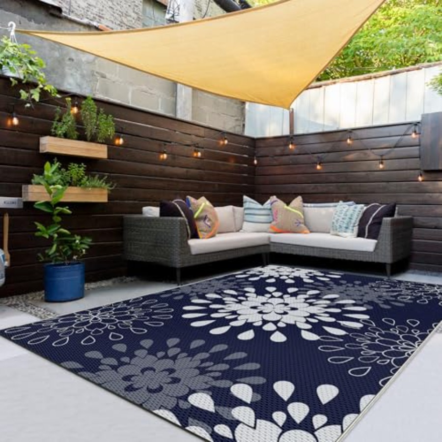 Outdoor Camping Rugs 8X10 - Outdoor 8x10 ft waterproof patio rug