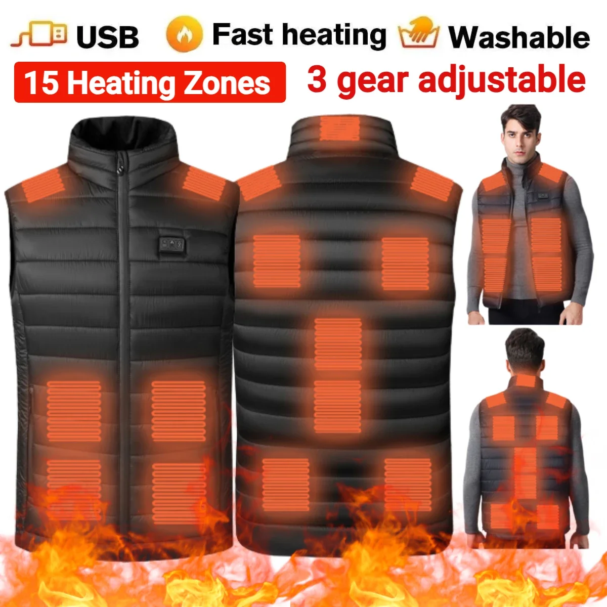 Outdoor Camping Jacket - Sportswear Heated Coat Men Women Electric