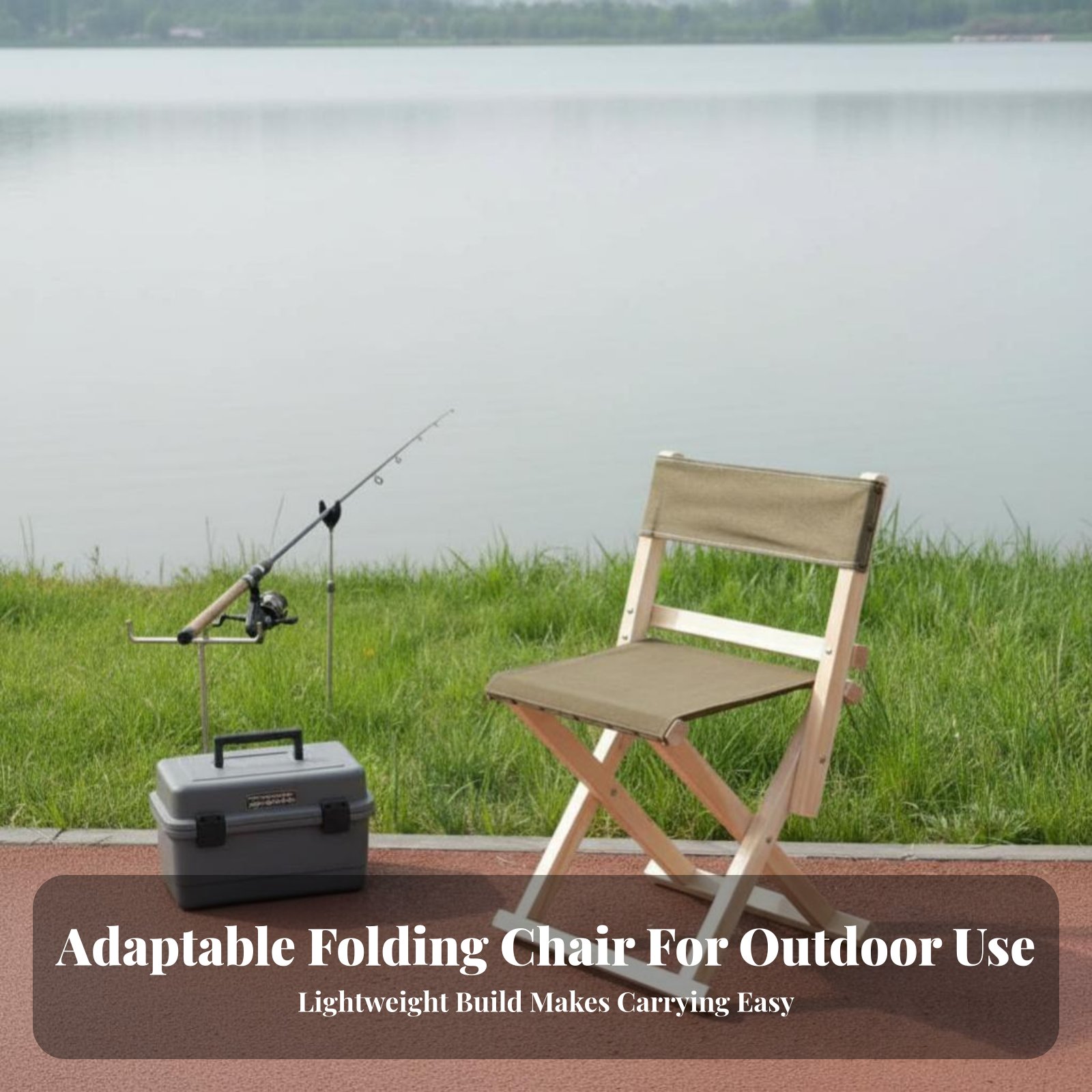 Outdoor Camping Meals - foldable Wooden Stool with spinerest Foldable