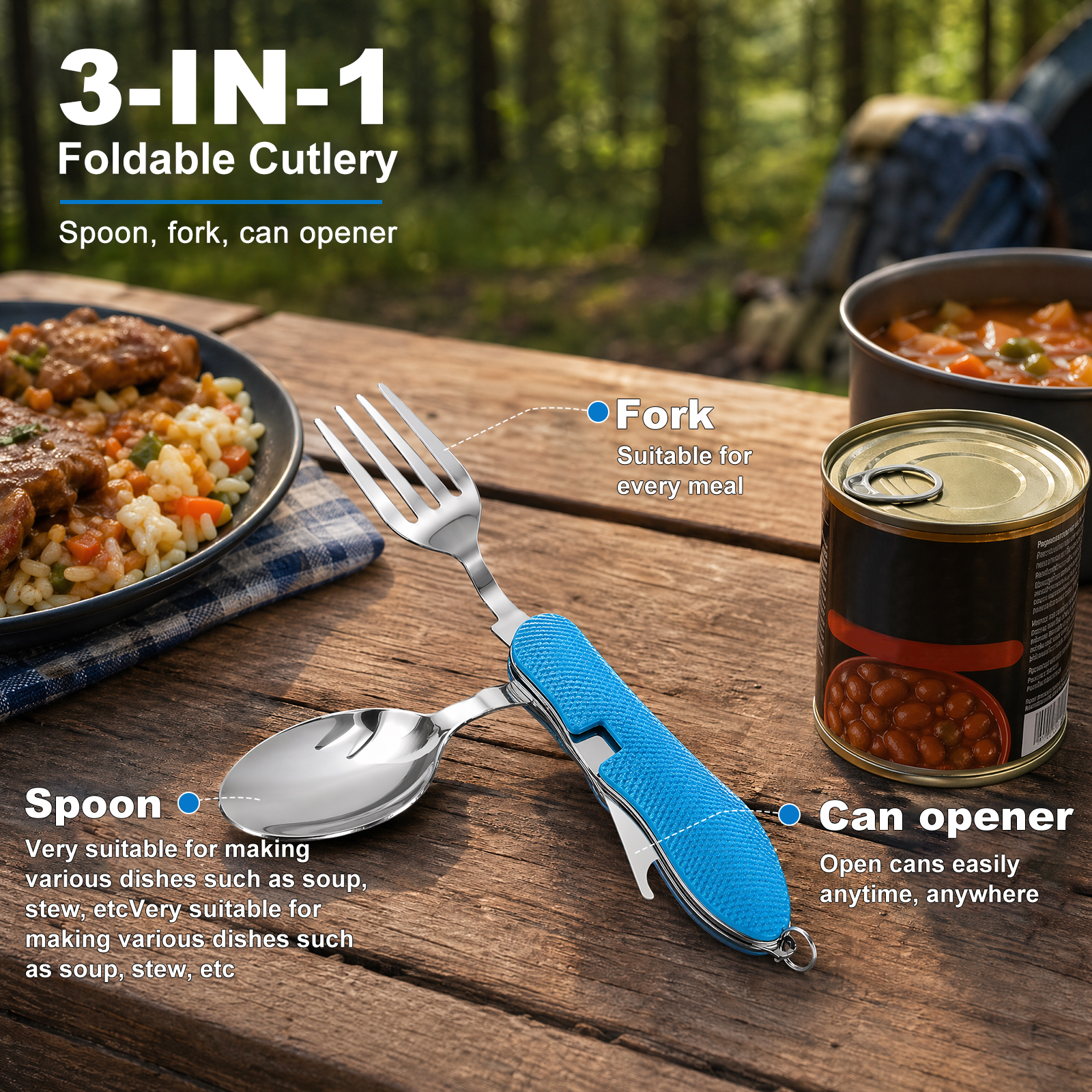 Multifunction 3 in 1 Camping U - Outdoor Camping Dining Set avis et prix