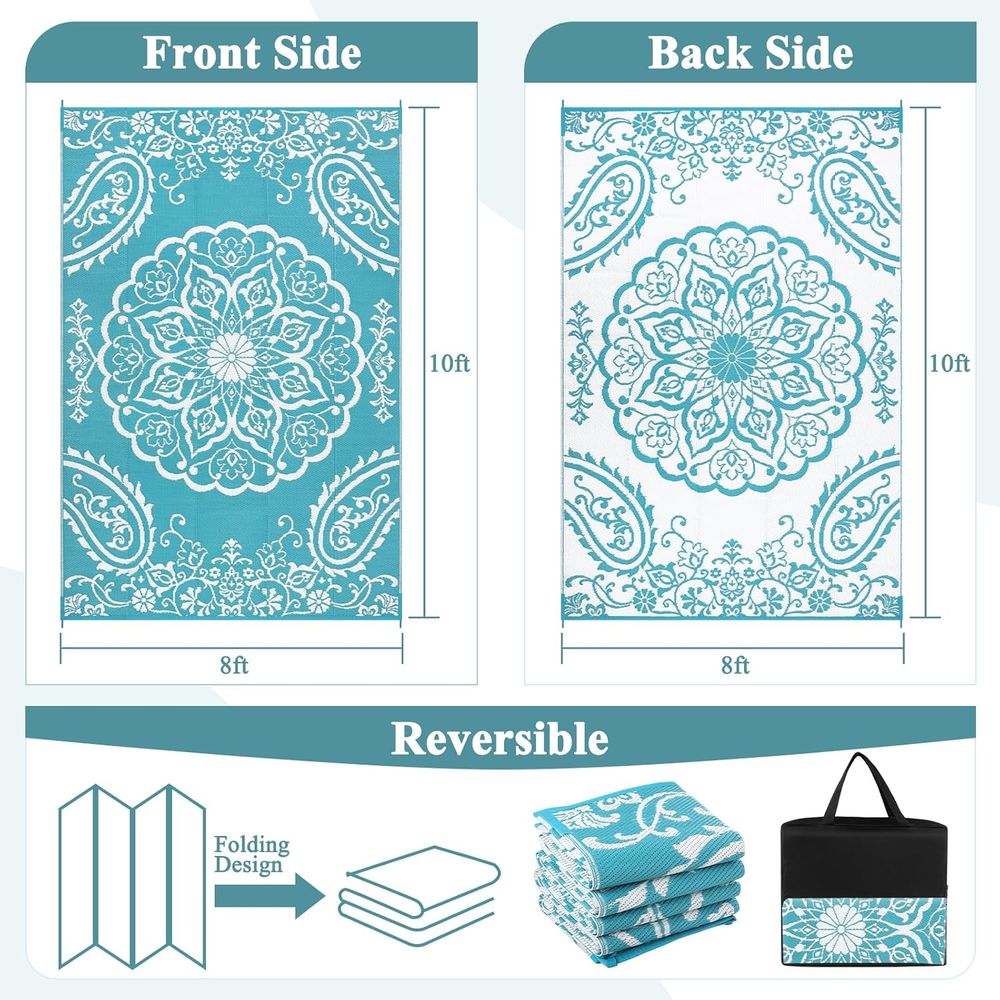 Outdoor Reversible Plastic Rug - Outdoor Camping Rugs 8X10 avis et prix