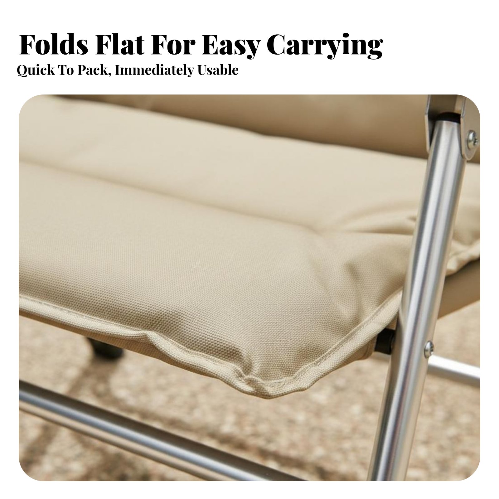 Padded Cushioned Armchair Fold - Outdoor Camping Meals avis et prix