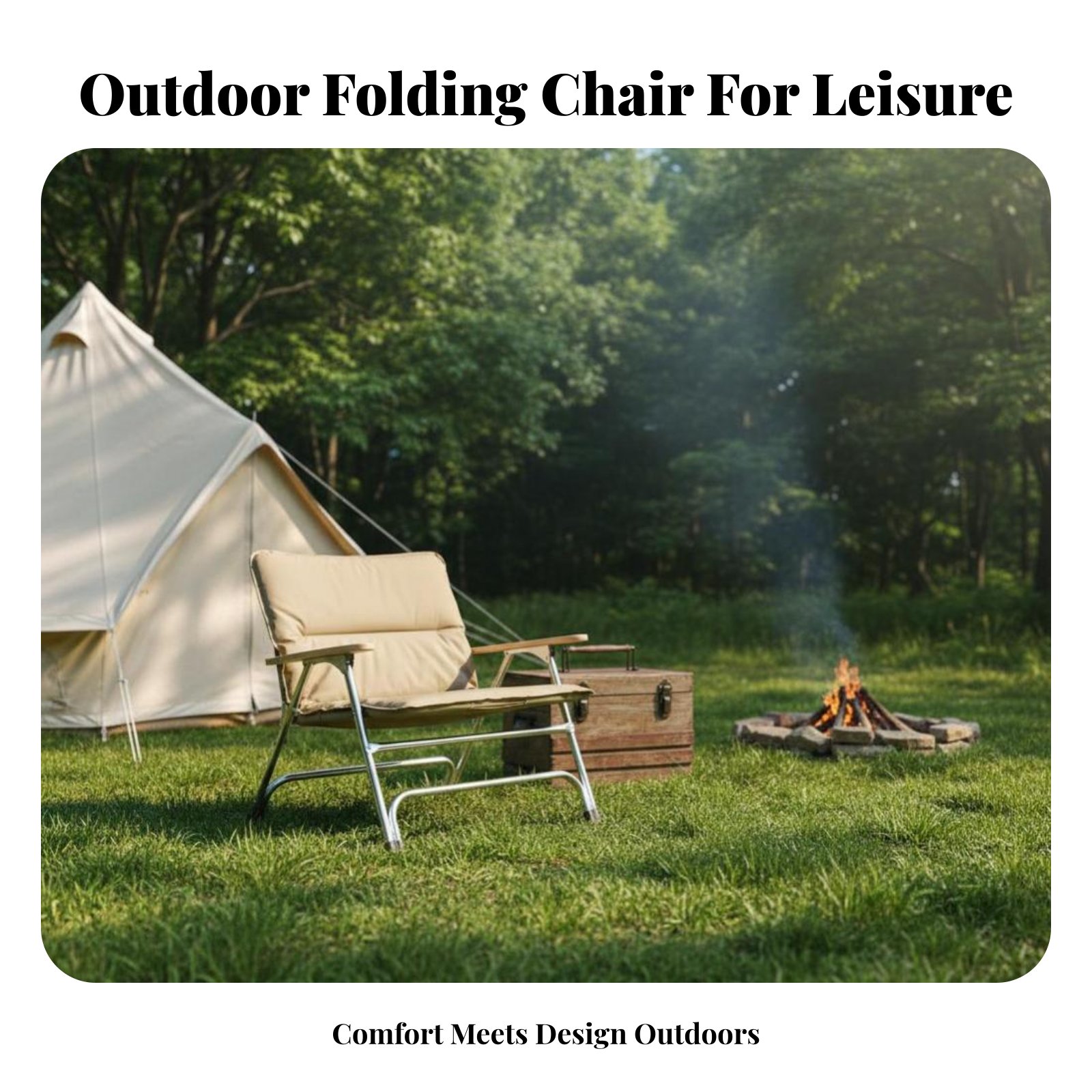Padded Cushioned Armchair Fold - Outdoor Camping Meals avis et prix
