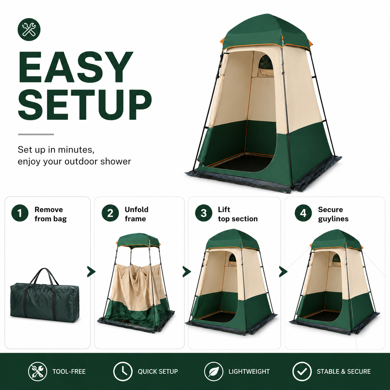 Portable Shower Tent Outdoor P - Outdoor Camping Toilet Tent avis et prix
