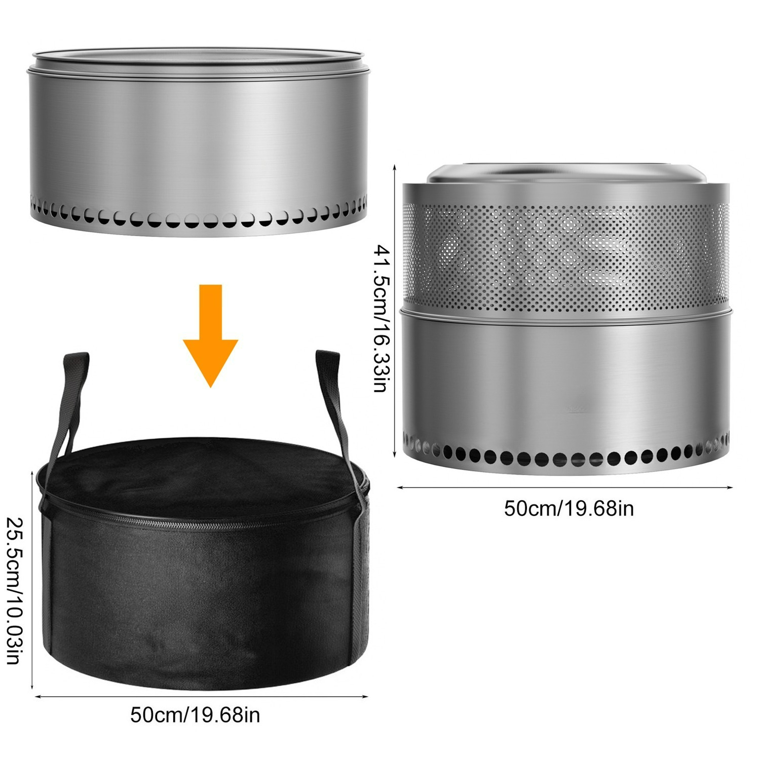 50 CM Smokeless Camping Fire P - Outdoor Camping Burner avis et prix