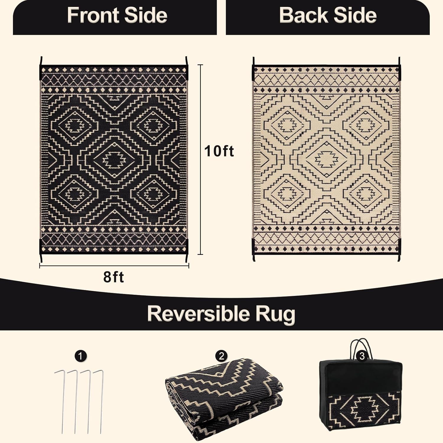 8x10 Outdoor Rug, Large Waterp - Outdoor Camping Rugs 8X10 avis et prix