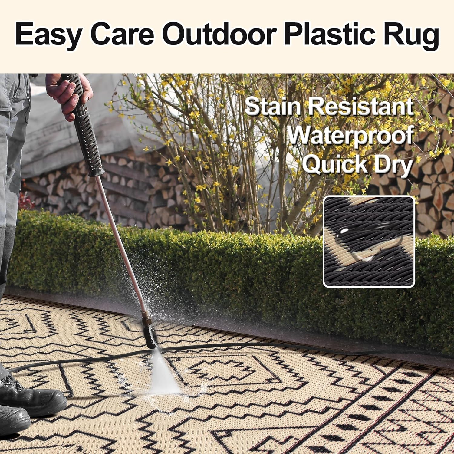 8x10 Outdoor Rug, Large Waterp - Outdoor Camping Rugs 8X10 avis et prix