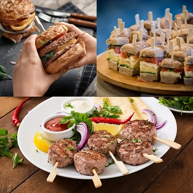 50Pcs Disposable Bamboo Sticks - Outdoor Camping Dining Set avis et prix