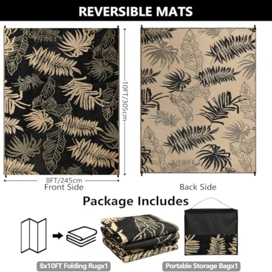 Outdoor Rug Waterproof 8x10 ft - Outdoor Camping Rugs 8X10 avis et prix