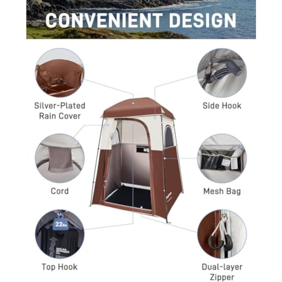 Shower Tent for outdoor campin - Outdoor Camping Toilet Tent avis et prix