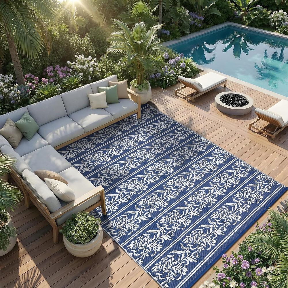 8x10 Waterproof Reversible Boh - Outdoor Camping Rugs 8X10 avis et prix