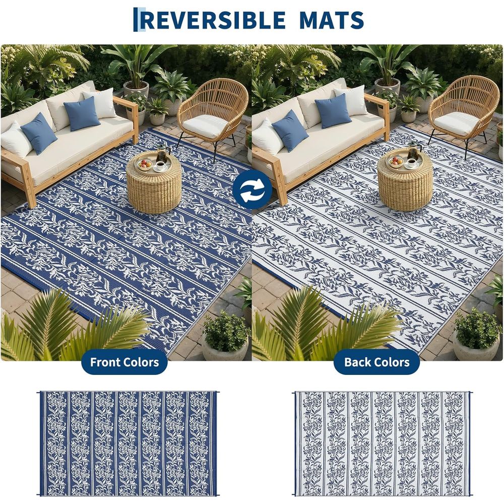 8x10 Waterproof Reversible Boh - Outdoor Camping Rugs 8X10 avis et prix