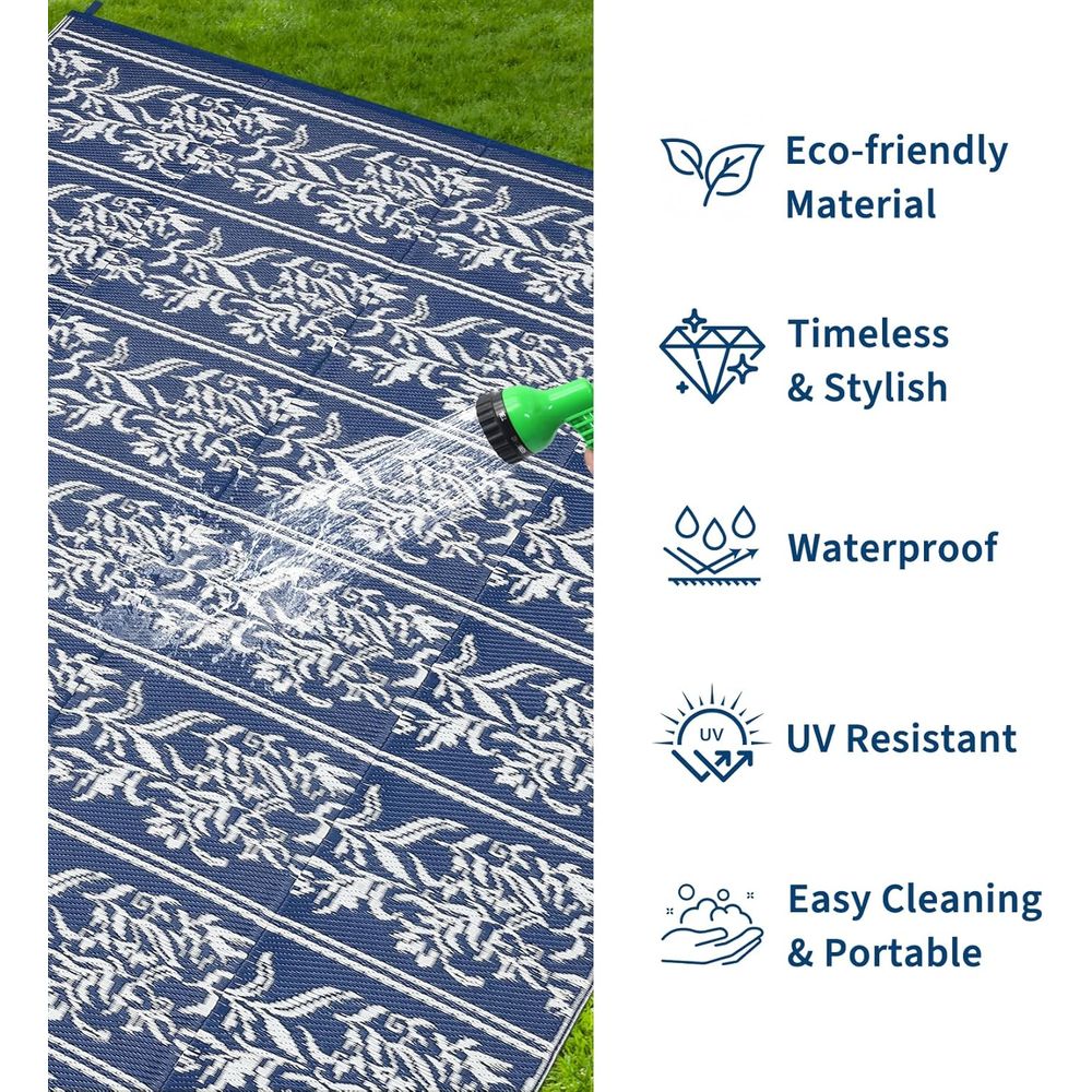 8x10 Waterproof Reversible Boh - Outdoor Camping Rugs 8X10 avis et prix