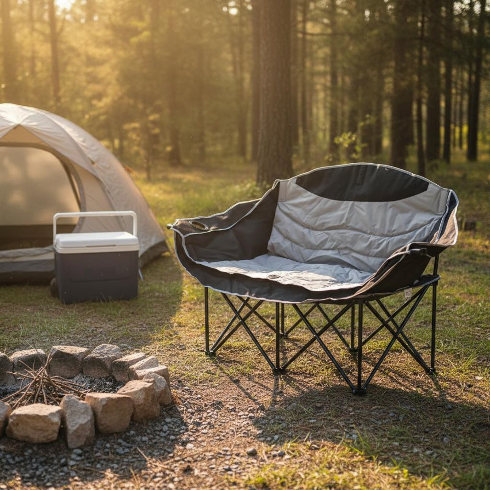 Double Camping Chair Foldable  - Outdoor Camping Meals avis et prix