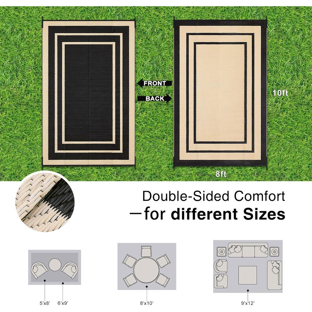 Reversible Waterproof 8x10 Out - Outdoor Camping Rugs 8X10 avis et prix