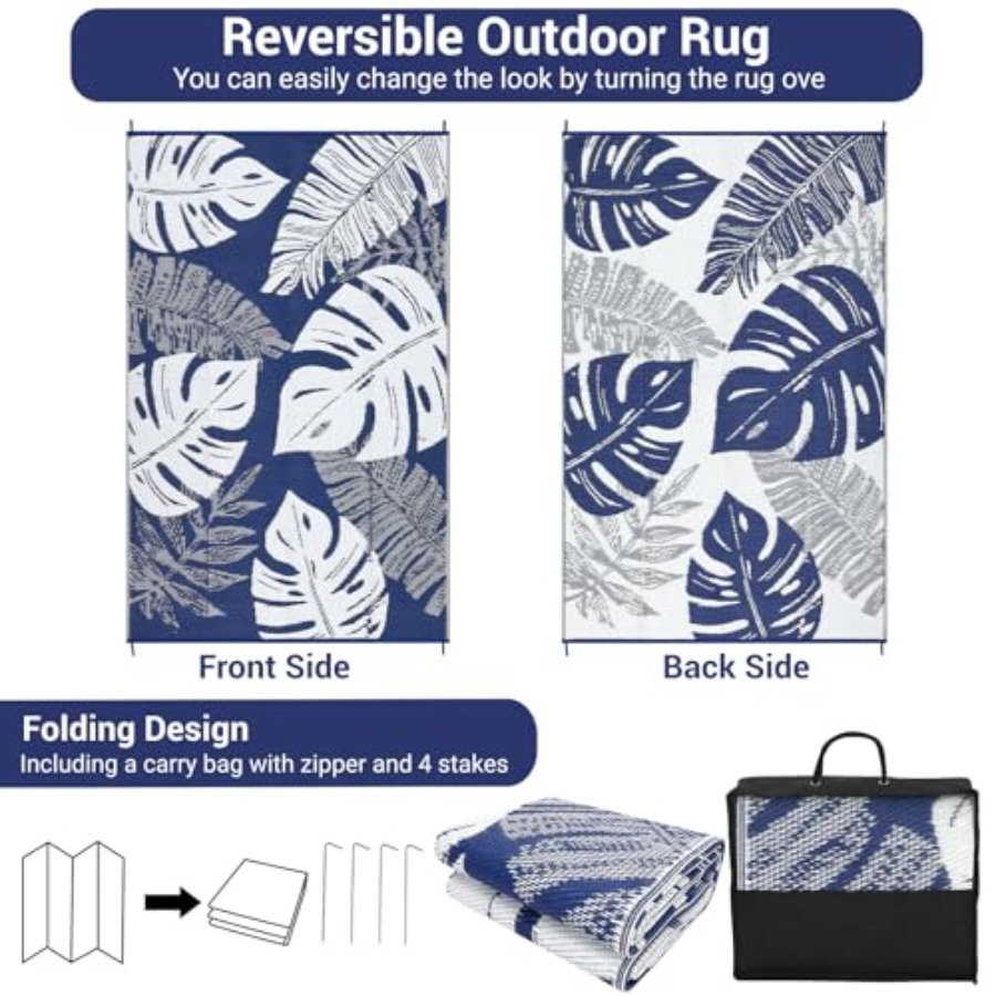 Outdoor Patio Rug 8x10, Waterp - Outdoor Camping Rugs 8X10 avis et prix