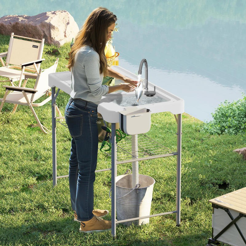 Folding Fish Cleaning Table wi - Camp Table Folding avis et prix