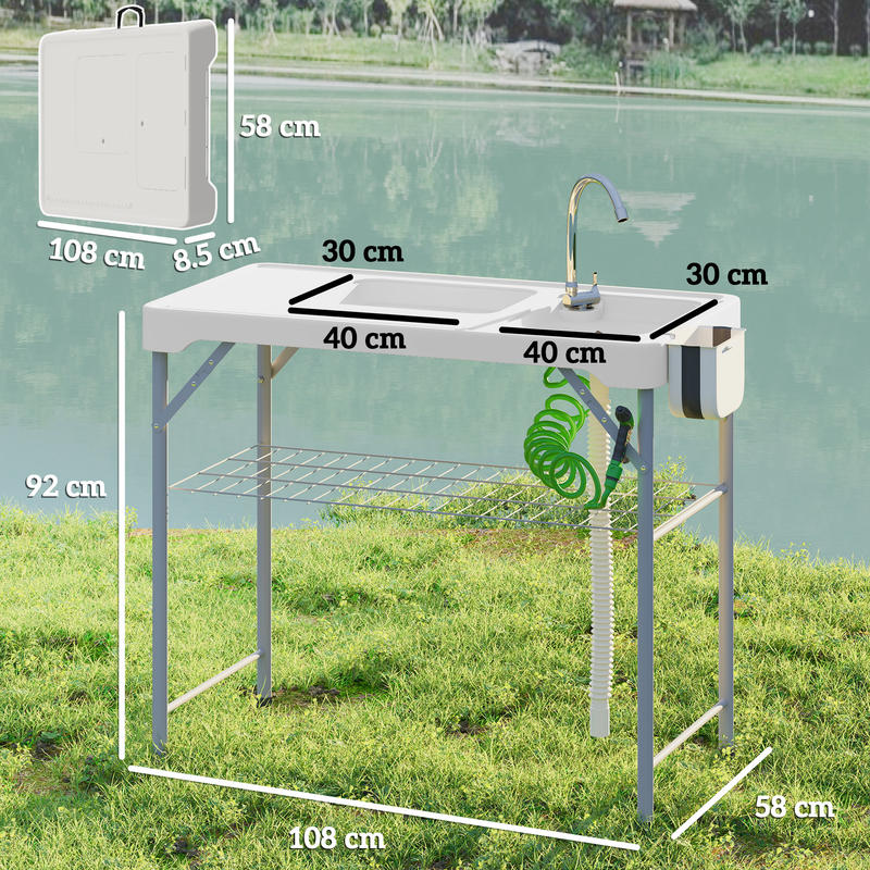 Folding Fish Cleaning Table wi - Camp Table Folding avis et prix