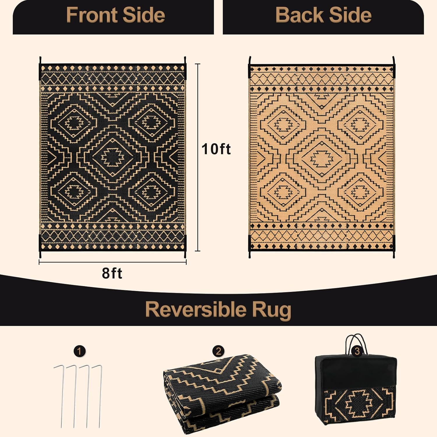 8x10 Outdoor Rug, Large Waterp - Outdoor Camping Rugs 8X10 avis et prix