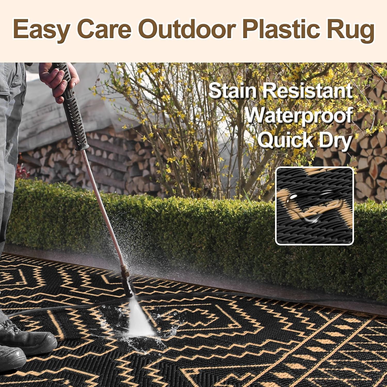8x10 Outdoor Rug, Large Waterp - Outdoor Camping Rugs 8X10 avis et prix