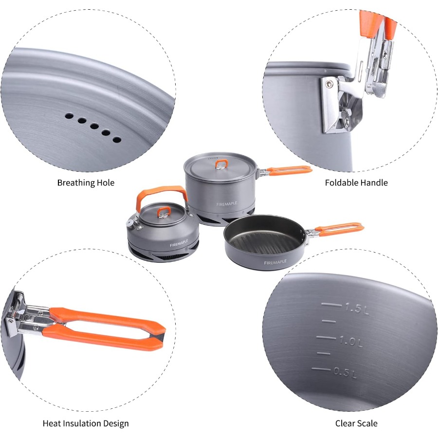 Fire-Maple Feast 4 Piece Campi - Outdoor Camping Kettle avis et prix