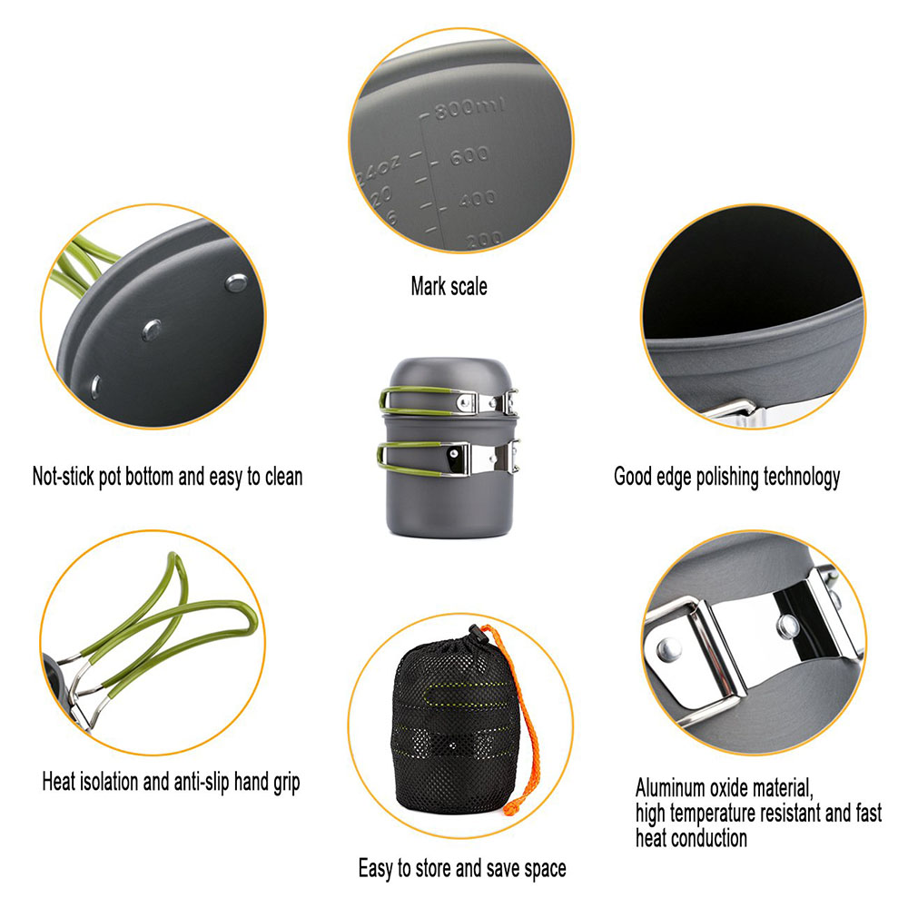 Ultralight Camping Pots Cookwa - Outdoor Camping Dining Set avis et prix