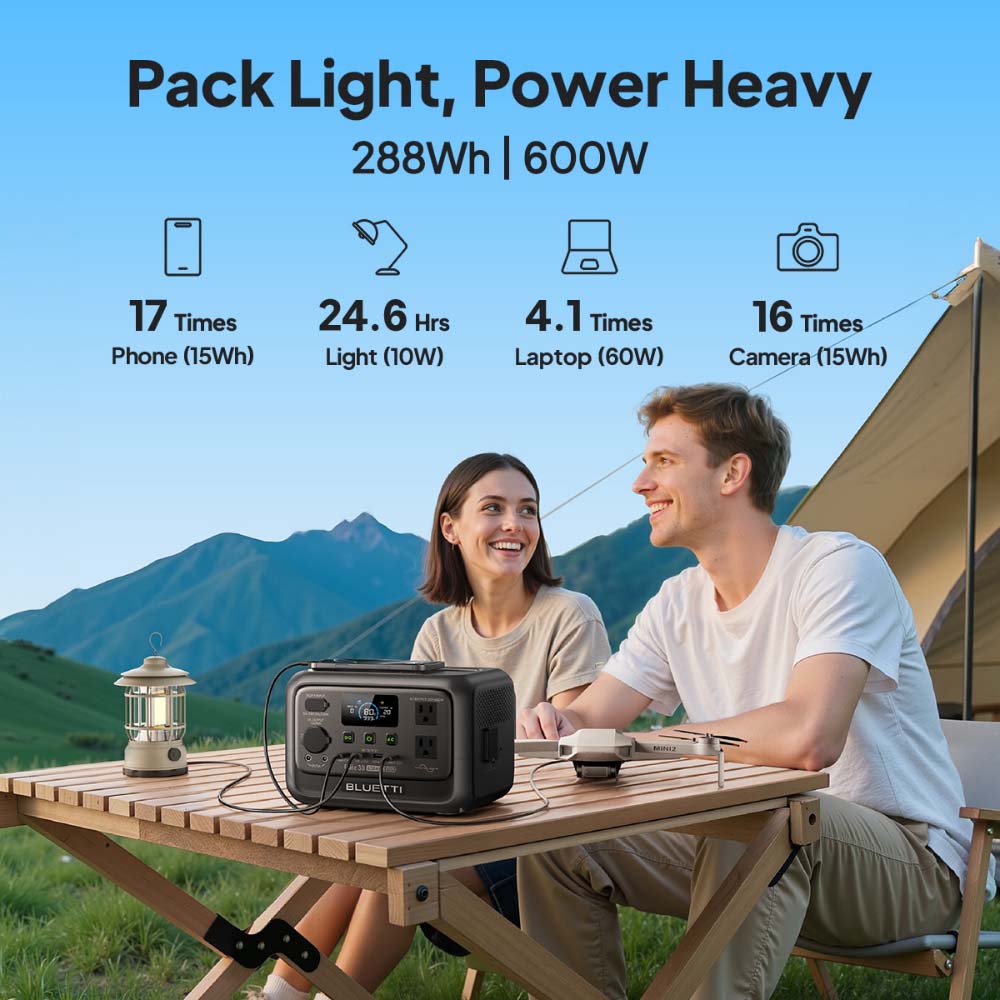 【Renew】BLUETTI Elite 30 V2 Por - Outdoor Camping Outfit avis et prix