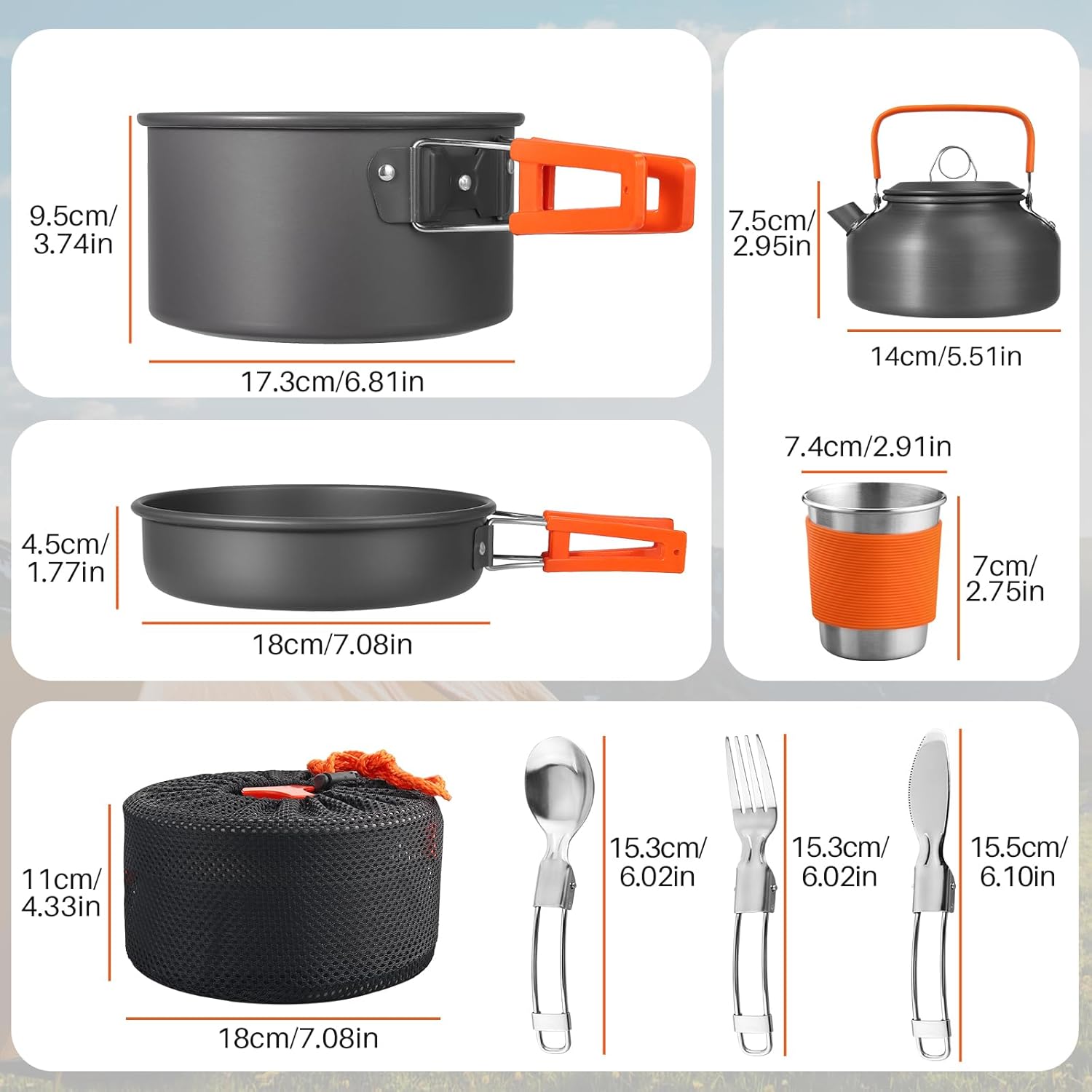 Non-Stick Camping Cookware Set - Outdoor Camping Kettle avis et prix