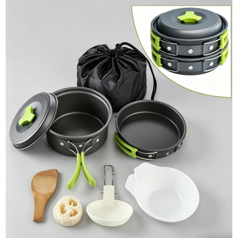 Portable Durable Camping Cookw - Outdoor Camping Dining Set avis et prix
