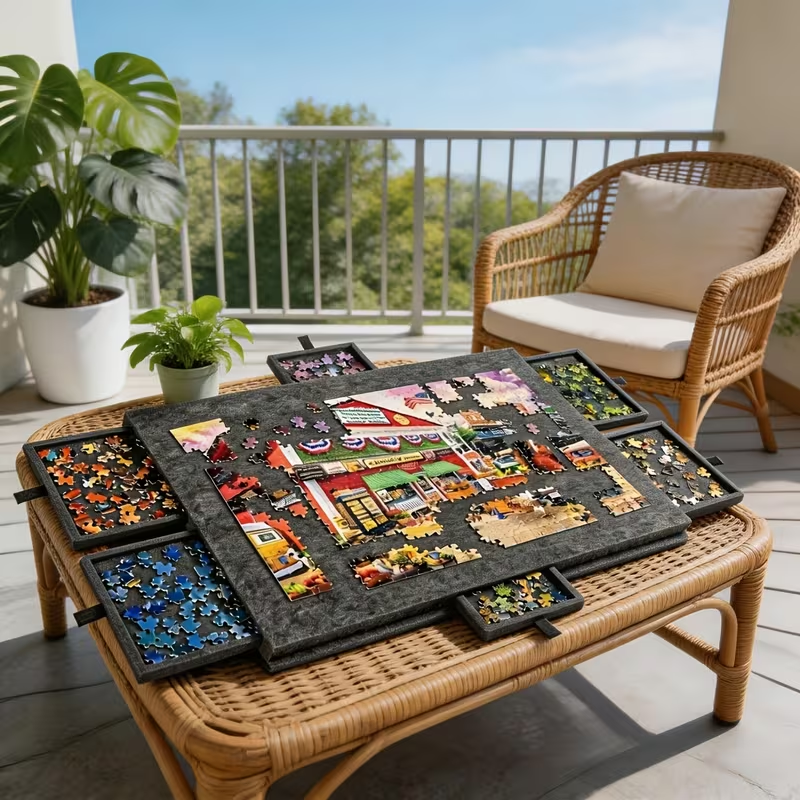 6-Drawer 1500pcs Jigsaw Puzzle - Camp Table Folding avis et prix