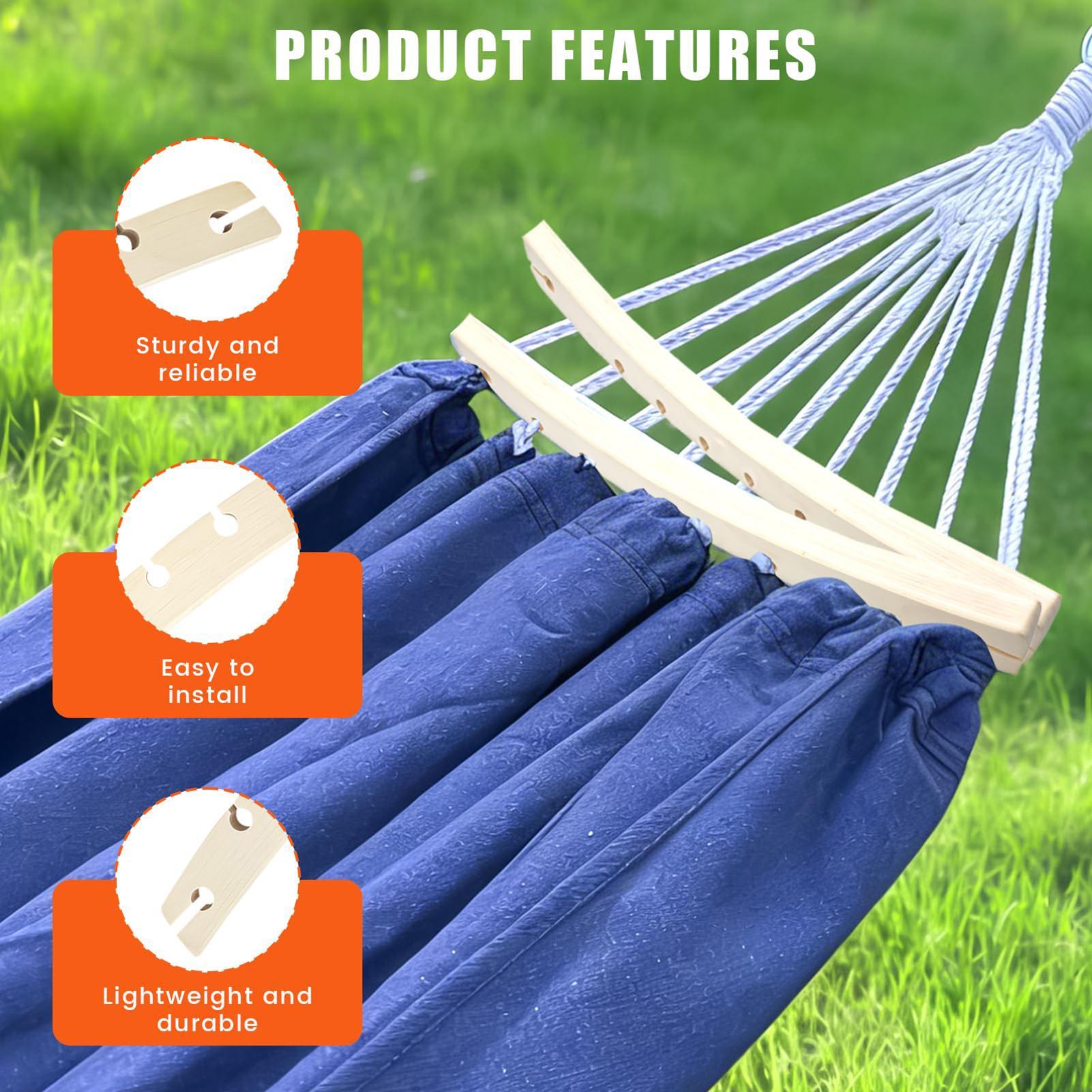 2 Pieces 10-Hole Wooden Hammoc - Camping Hammock avis et prix