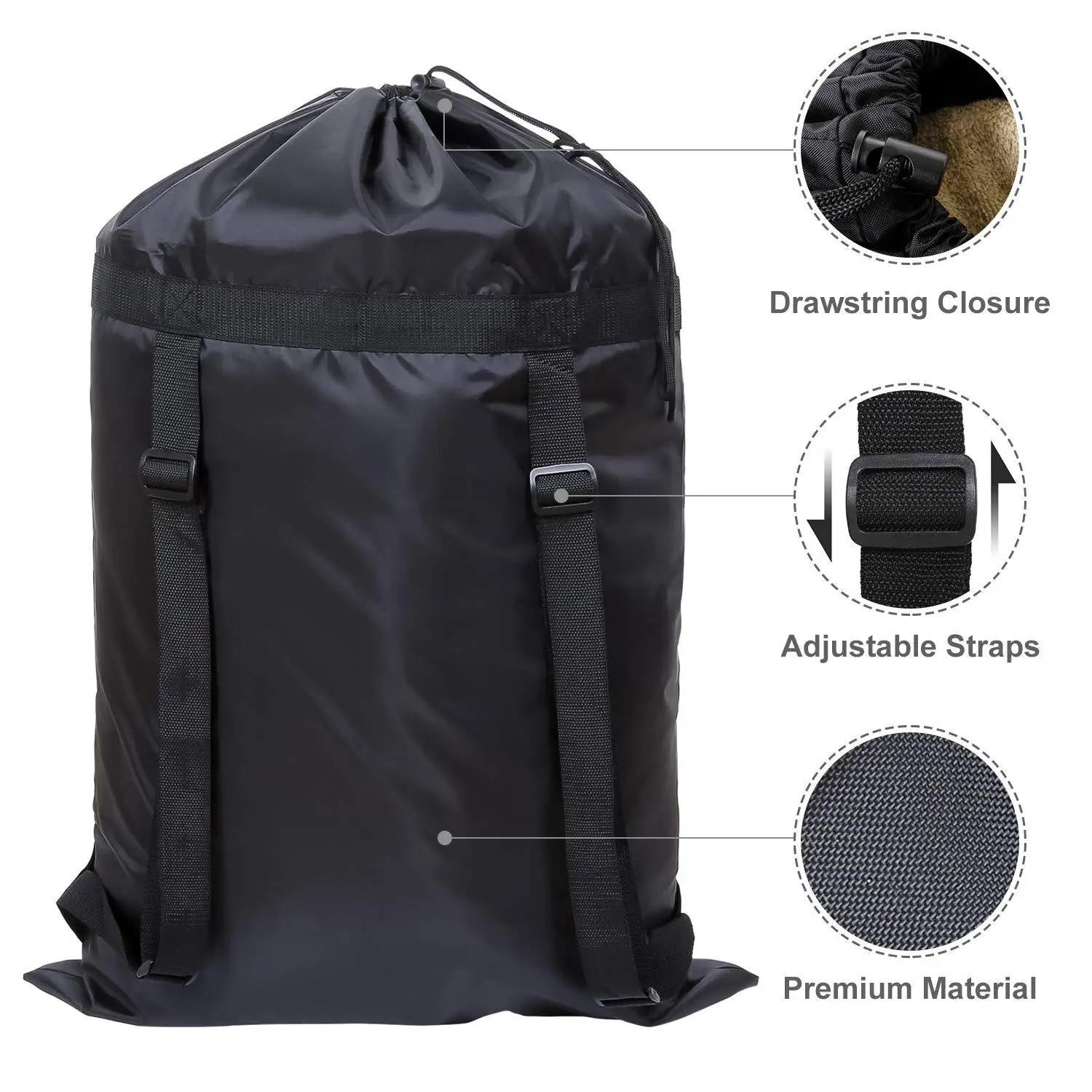 Black Oversized Polyester Wate - Outdoor Camping Outfit avis et prix