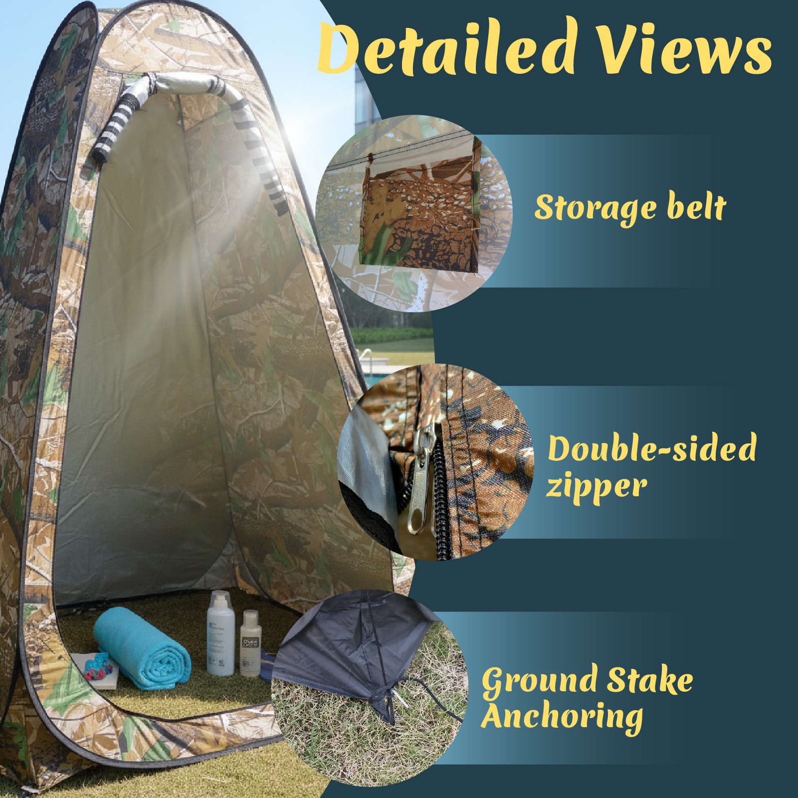Portable Pop-Up Privacy Tent O - Outdoor Camping Toilet Tent avis et prix