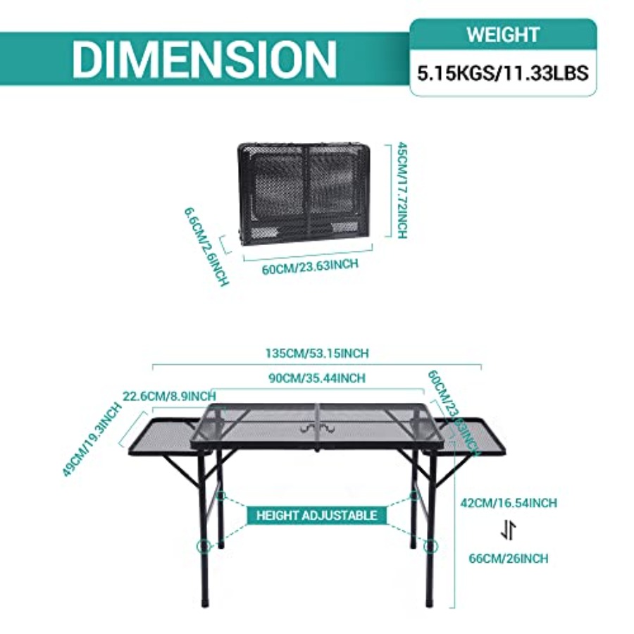 Folding Grill Table, Camping T - Camp Table Folding avis et prix