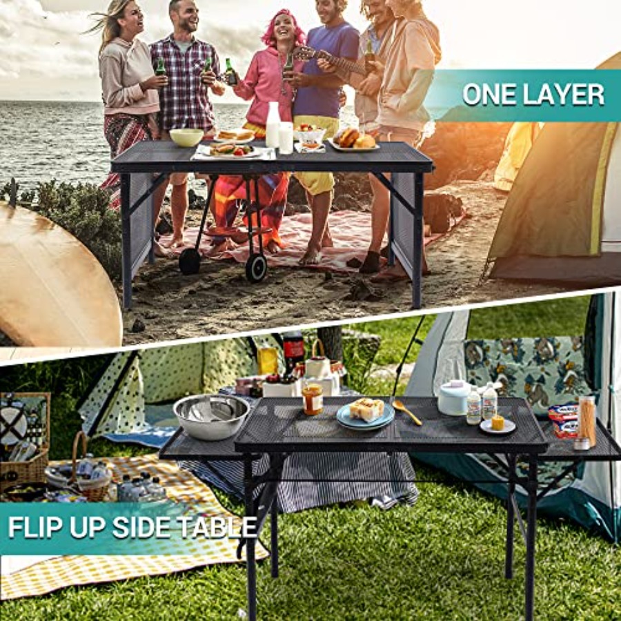 Folding Grill Table, Camping T - Camp Table Folding avis et prix