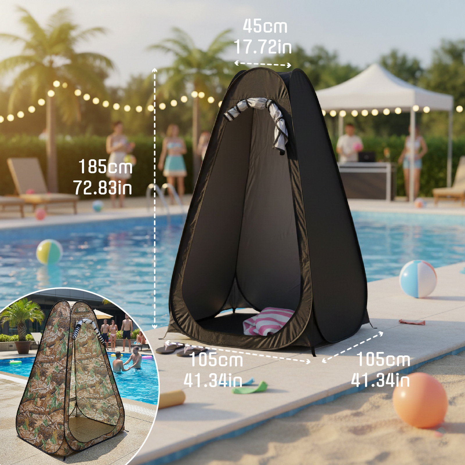 Portable Pop-Up Privacy Tent f - Outdoor Camping Toilet Tent avis et prix
