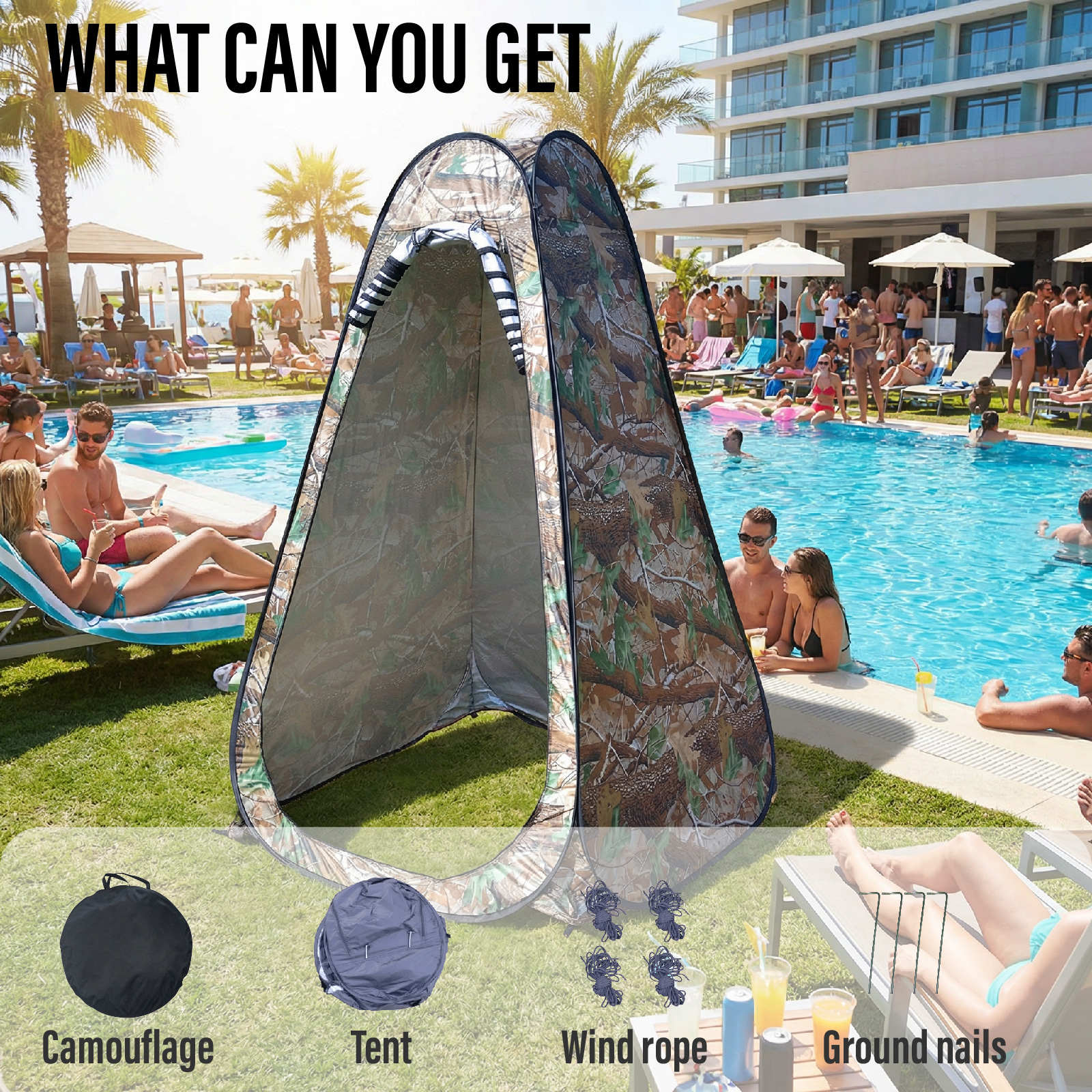 Portable Pop-Up Privacy Tent f - Outdoor Camping Toilet Tent avis et prix