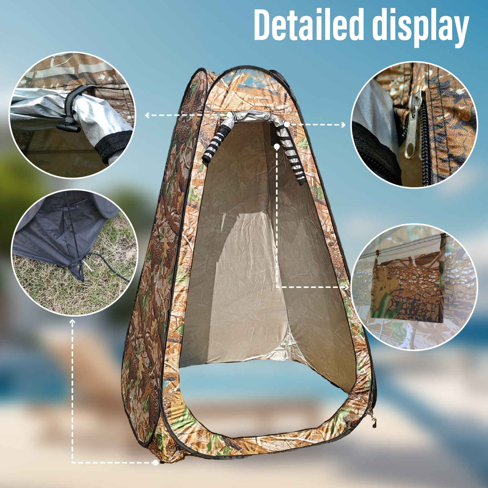 Portable Pop-Up Privacy Tent f - Outdoor Camping Toilet Tent avis et prix