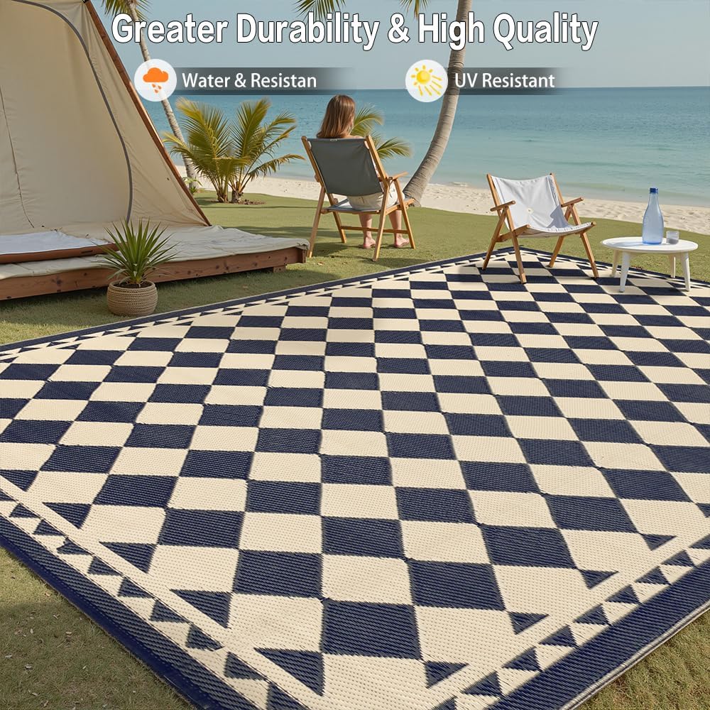 Outdoor Rug for Patios, Waterp - Outdoor Camping Rugs 8X10 avis et prix