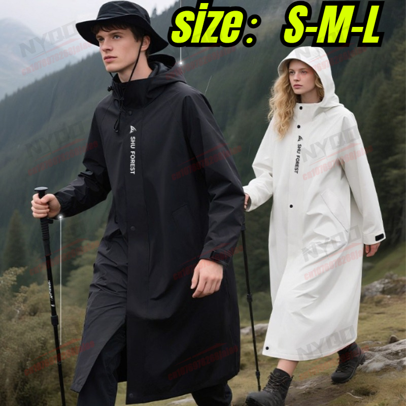 Women Long Raincoat Windproof  - Outdoor Camping Jacket avis et prix