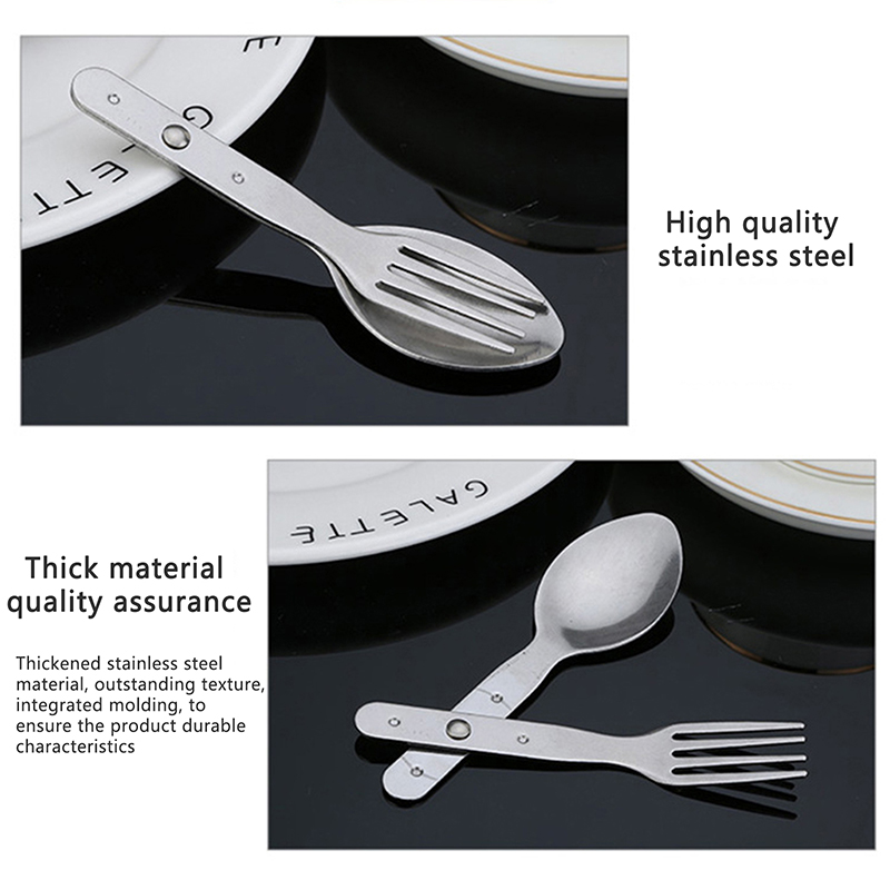C 1pc new 2-in-1 Fork Dessert  - Outdoor Camping Dining Set avis et prix