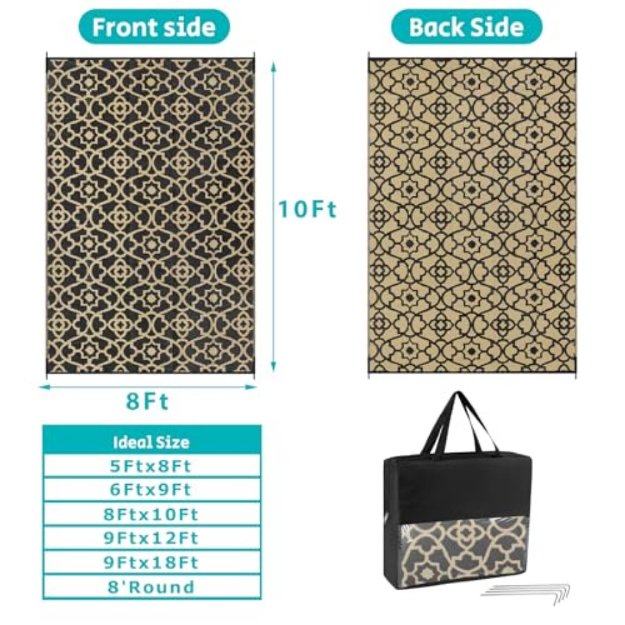 Outdoor Rug Waterproof 8x10, P - Outdoor Camping Rugs 8X10 avis et prix