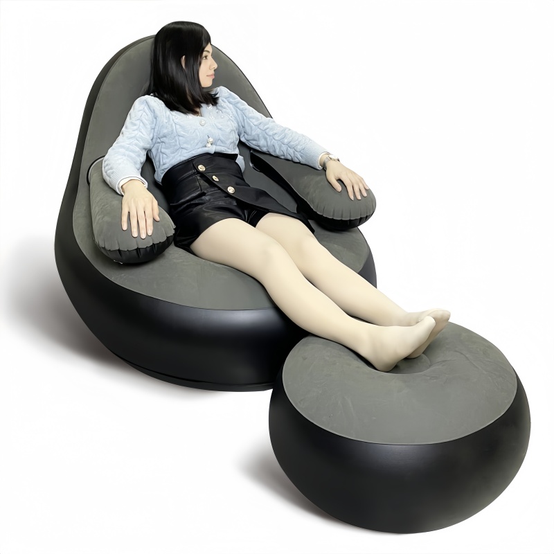 PVC Inflatable Sofa with Armre - Outdoor Camping Chairs Folding avis et prix