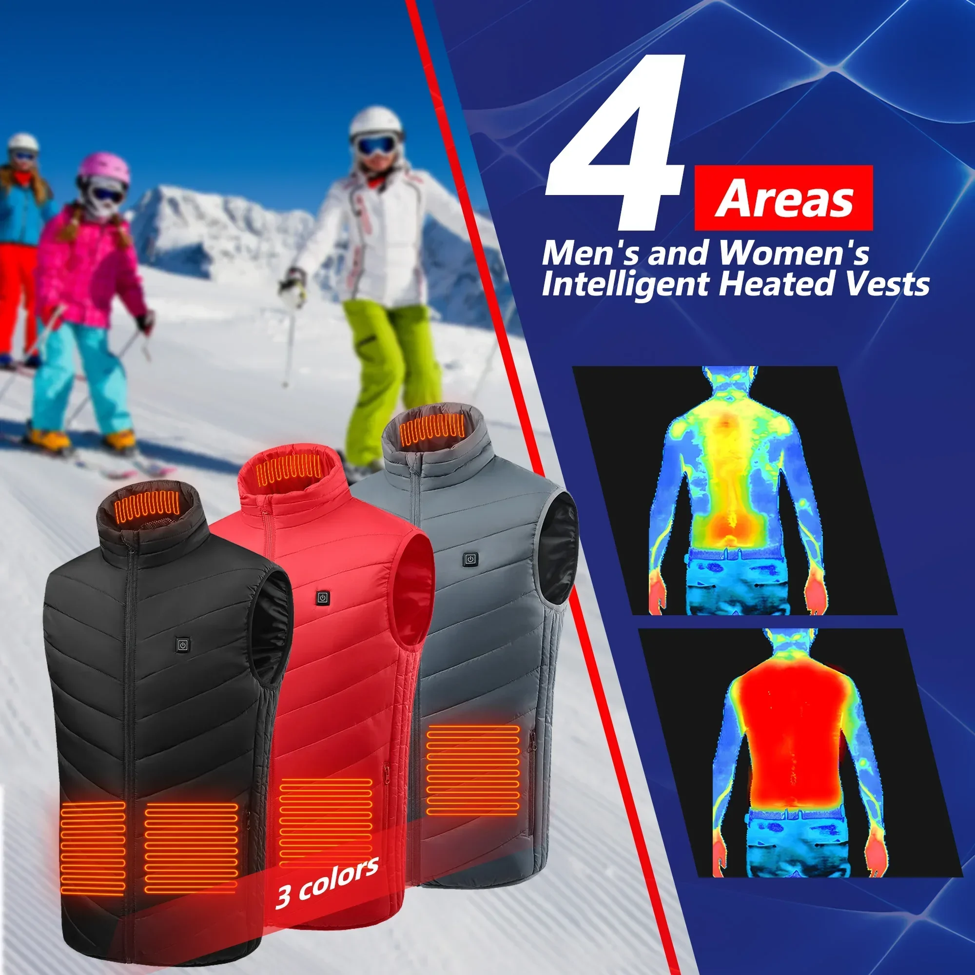 21 Heated Vest Electric Heated - Outdoor Camping Jacket avis et prix