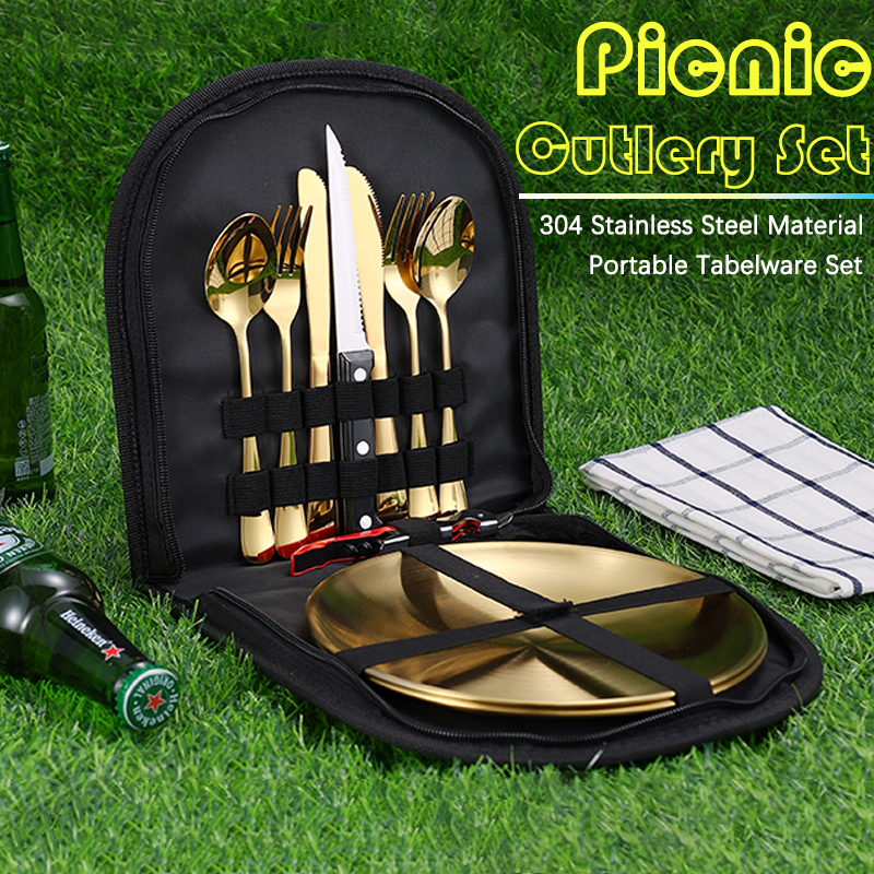 10Pcs Camping Tableware Set 30 - Outdoor Camping Dining Set avis et prix