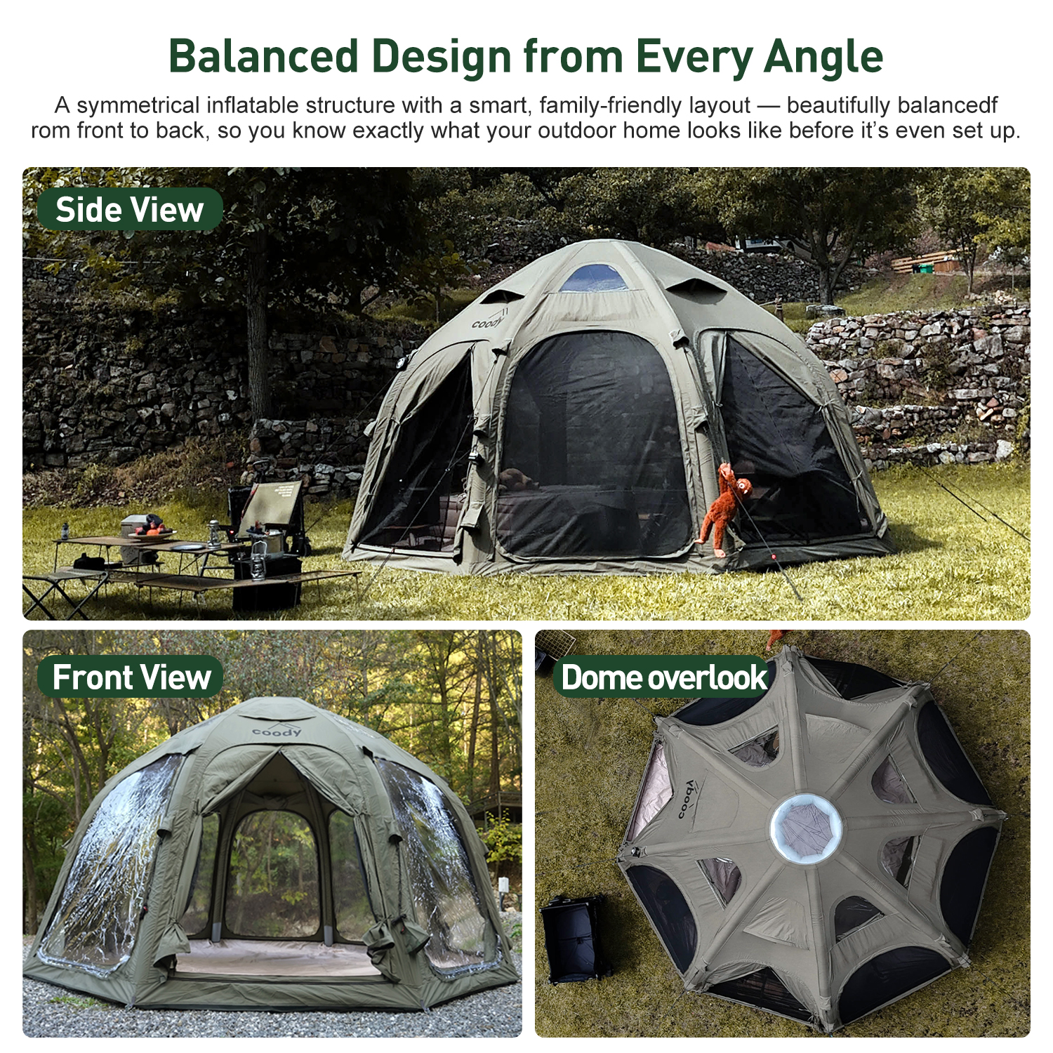 Dome Air Tent-Army Green Dome  - Outdoor Camping Venues avis et prix